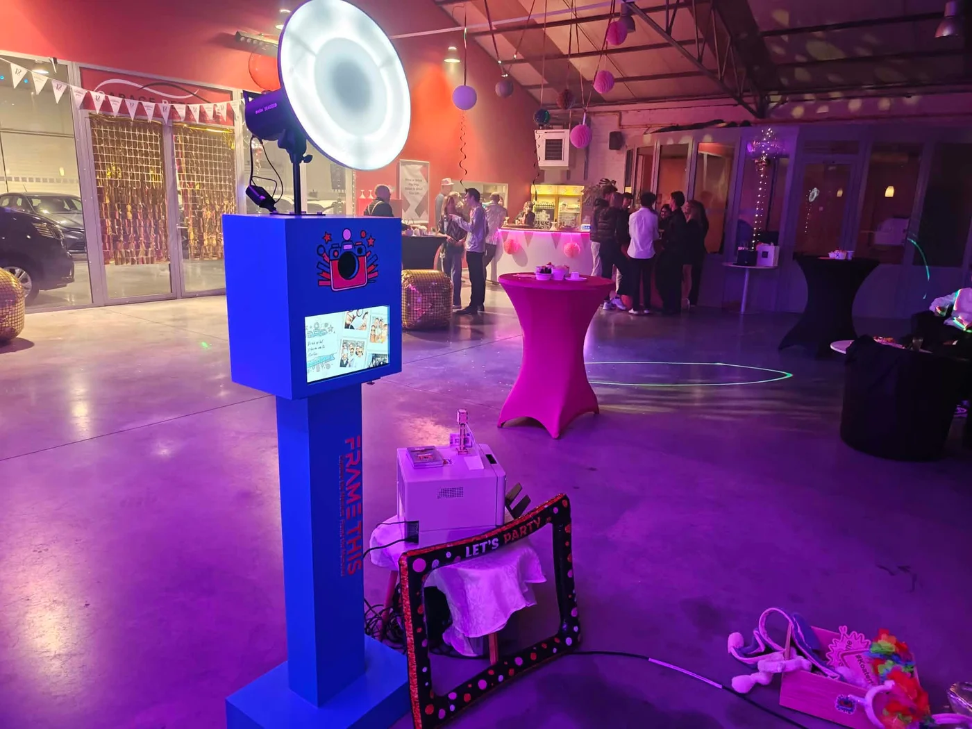 Frame This photobooth installed in an event hall